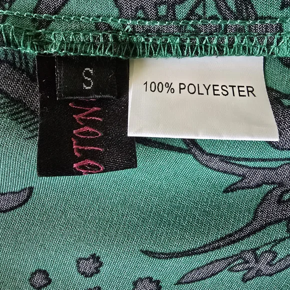 NWT Chic Green Floral Pprint Midi Dress, Slim Fit, Size S - Picture 5 of 9